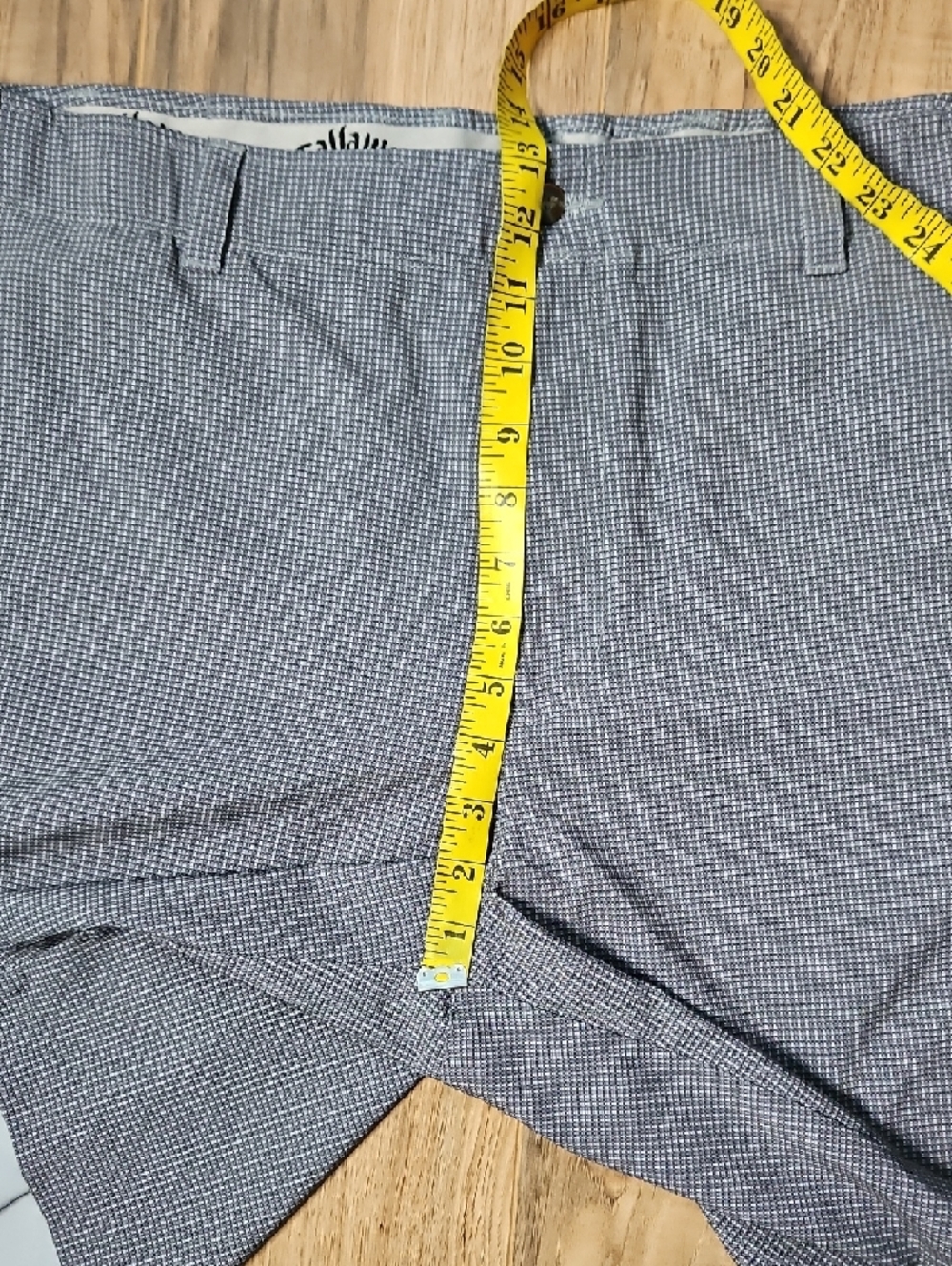 Callaway Men's Charcoal Gray Micro-Check Performance Golf Shorts - Picture 5 of 9